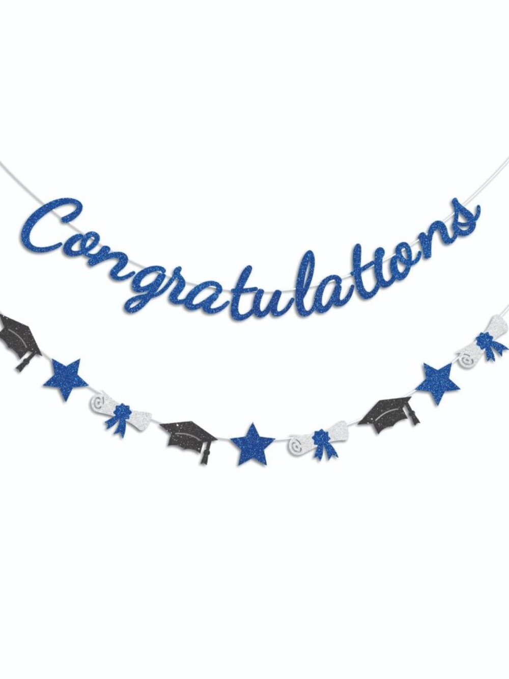 CONGRATULATIONS Graduation Banner Blue